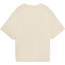 Puma Ess Elevated Velour Tee Kadın Yetişkin T-Shirt