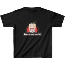 Unisex Çocuk Baskılı T-Shirt - Siyah