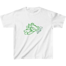 Unisex Çocuk Baskılı T-Shirt - Beyaz