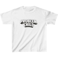 Unisex Çocuk Baskılı T-Shirt - Beyaz