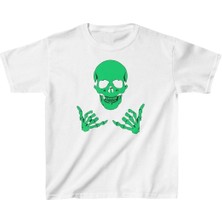 Unisex Çocuk Baskılı T-Shirt - Beyaz