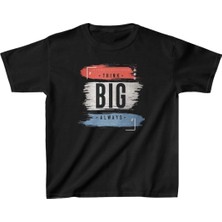 Unisex Çocuk Baskılı T-Shirt - Siyah