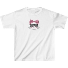 Unisex Çocuk Baskılı T-Shirt - Beyaz