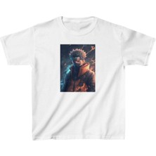 Unisex Çocuk Baskılı T-Shirt - Beyaz