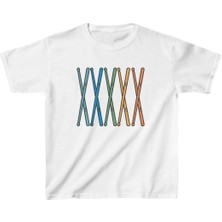 Unisex Çocuk Baskılı T-Shirt - Beyaz