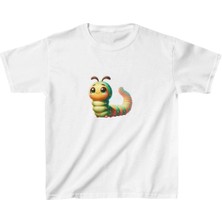 Unisex Çocuk Baskılı T-Shirt - Beyaz