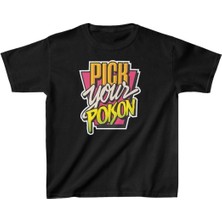 Unisex Çocuk Baskılı T-Shirt - Siyah