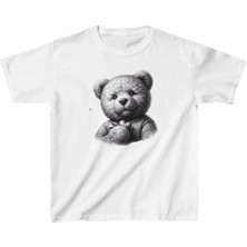 Unisex Çocuk Baskılı T-Shirt - Beyaz