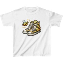 Unisex Çocuk Baskılı T-Shirt - Beyaz