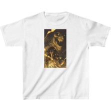 Unisex Çocuk Baskılı T-Shirt - Beyaz