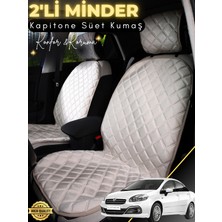 Fiat Linea Uyumlu 2'li Süet Oto Koltuk Minderi | Terletmez | Universal | Oto Aksesuar | A4