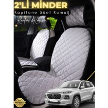 Suzuki Vitara Uyumlu 2'li Süet Oto Koltuk Minderi | Terletmez | Universal | Tam Koruma | A11