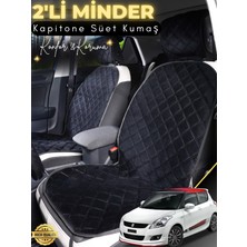 Suzuki Swift Uyumlu 2'li Süet Oto Koltuk Minderi | Terletmez | Universal | Tam Koruma | A2