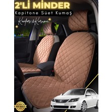 Renault Latitude Uyumlu 2'li Süet Oto Koltuk Minderi | Terletmez | Kolay Montaj | Oto Aksesuar | A1