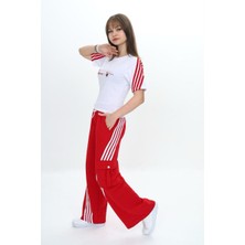 Kız Çocuk Ikili Alt&üst Eşofmantakım-Kargo Cepli Pantolon & Kısa Kollu Tişört – %100 PAMUK-AÜT-0034