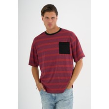 Alexandergardı Cep Detaylı Çizgili T-Shirt