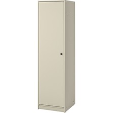 IKEA Gursken Gardırop 49 x 55 x 186 cm Açık Bej Tek Kapılı Elbise Askılı Duvara Sabitlenebilir