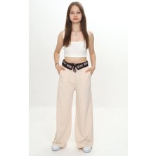 Kız Çocuk Garnili %100 Pamuk Spor PANTOLON-EŞA-2005