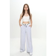 Kız Çocuk Garnili %100 Pamuk Spor PANTOLON-EŞA-2005
