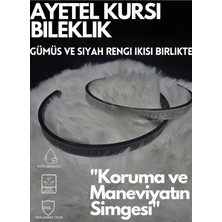 Ayetel Kürsi Yazılı Bileklik Paslanmaz Çelik Ayarlanabilir Çift Erkek/kadın Bileklik