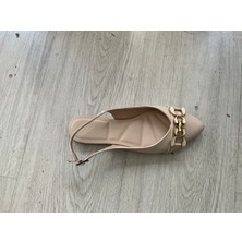 Bej Tokalı Babet  Ayakkabı