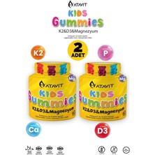 Atavit Kids D3 K2 Magnezyum 60 Gummies 2 Adet