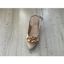 Bej Tokalı Babet  Ayakkabı
