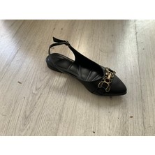 Siyah  Tokalı  Babet Ayakkabı