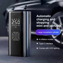 Şarjlı Dijital Göstergeli 120W 150 Psı Lastik Hava Pompası Lastik Kompresör