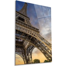 Eyfel Kulesi Paris Dikey Cam Tablo, Ev ve Ofis Duvar Dekoru, Lüks Hediyelik, Kırılmaz Çizilmez