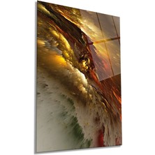 Toz Bulutu Sanatsal Dikey Cam Tablo, Ev ve Ofis Duvar Dekoru, Lüks Hediyelik, Kırılmaz Çizilmez