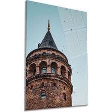 Galata Kulesi Istanbul  Dikey Cam Tablo, Ev ve Ofis Duvar Dekoru, Lüks Hediyelik, Kırılmaz Çizilmez