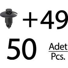 Alpha Auto Part Toyota, Honda, Nissan, Volvo Için Tampon Klips- 50'li