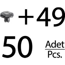 Alpha Auto Part Honda Için Davlumbaz Klips- 50 Adet