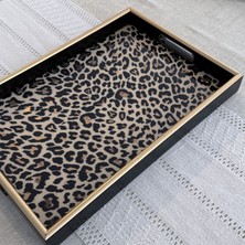 Glore A08- Leopar El Geçmeli Tepsi 31X46