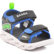 018127 P Siyah-Saks Çocuk Sandalet Ba&ba