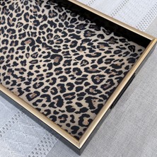 Glore A08- Leopar El Geçmeli Tepsi 31X46