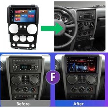 Jeep Wrangler Android Multimedya Sistemi 4-64 Cadence (2007-2010)+ Dört Bölge 360 Derece Kamera Sistemi Hediye