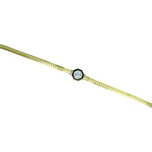 Taca Jewellery | 925 Ayar Gümüş Ezme Zincir Balık Sırtı Kadın Gümüş Bileklik ( Çağla Şikel Bilekliği )