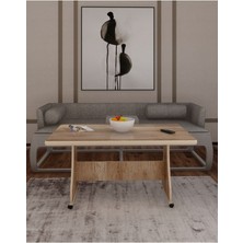 Eliusta Tekerlekli Mdf Masa %100 Mdf Mutfak Masası Orta Sehpa Yemek Masası