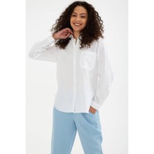 Fashion Friends Etek Ucu Püsküllü Kadın Gömlek 25Y0390K1