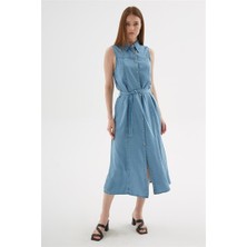 Fashion Friends Kadın Denim Gömlek Elbise 25Y0384K1