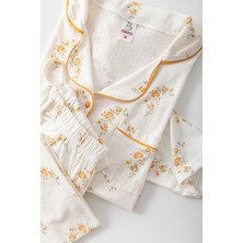 Uzun Kol Gömlek Yaka Kadın Pinterest Pijama Takımı - Mevsimlik Kadın Pijama- Geniş Beden Aralığı