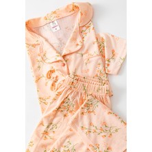 Uzun Kol Gömlek Yaka Kadın Pinterest Pijama Takımı - Mevsimlik Kadın Pijama- Geniş Beden Aralığı