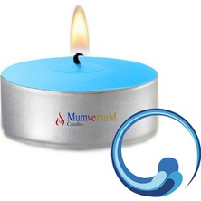 50 Li Okyanus Kokulu Mavi Tealight Mum