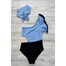 Dekolite Modelli Kız Çocuk Mayosu