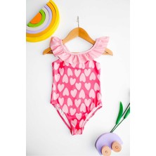 Çapraz Fırfır Askılı Kız Çocuk Mayo