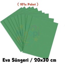 Yeşil Renkli Eva Süngeri 20X30 cm 10'lu Paket 1.5 mm