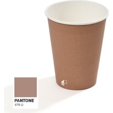Packtory 14 Oz Single Wall Baskılı Karton Bardak (Kahverengi) 50 Adet