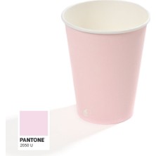 Packtory 14 Oz Single Wall Baskılı Karton Bardak (Pembe) 50 Adet